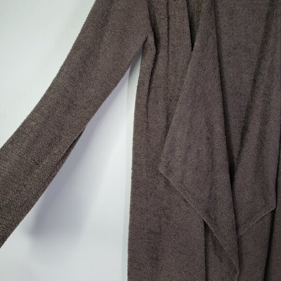 Barefoot Dreams ChicLite Calypso Drape Cardigan L/XL Waterfall Open Front Brown - Picture 4 of 11